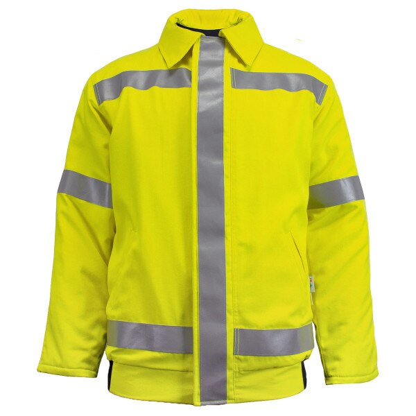 NSA Vizable FR Class 3 Bomber Jacket with Lanyard Access in Hi-Vis Yellow
